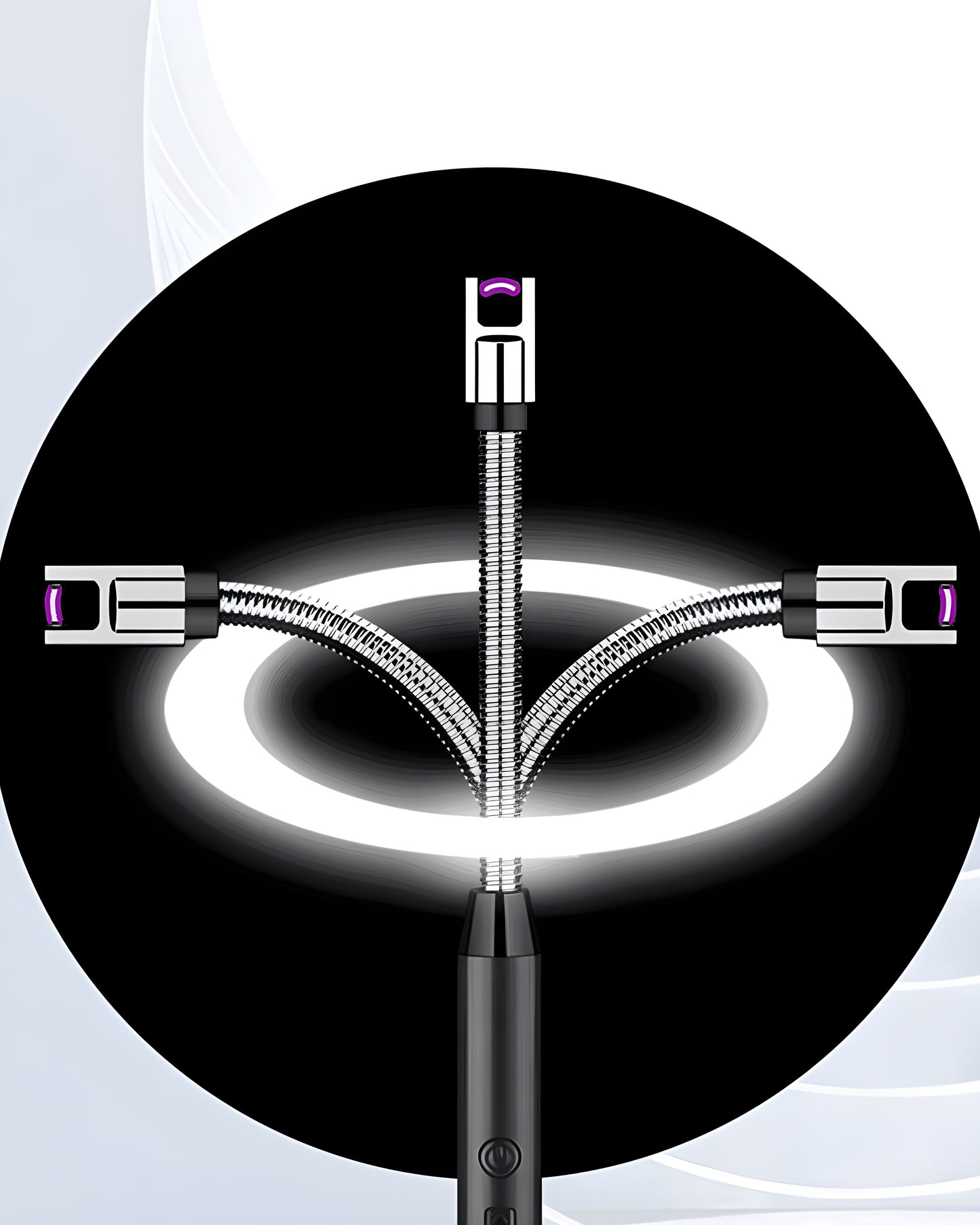 USB Rechargeable Flameless Arc Lighter – Windproof Flexible Plasma Ignition