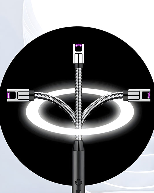 USB Rechargeable Flameless Arc Lighter – Windproof Flexible Plasma Ignition