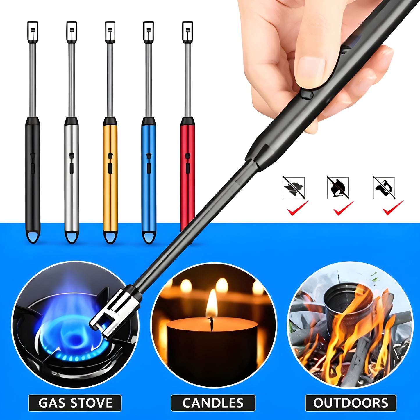 USB Rechargeable Flameless Arc Lighter – Windproof Flexible Plasma Ignition