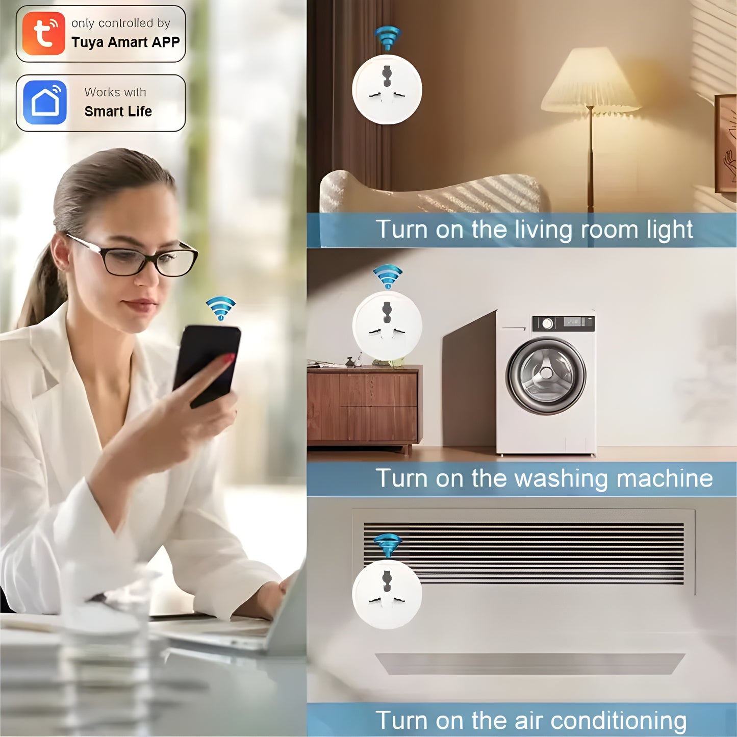 20A WiFi Smart Socket – Tuya App, Alexa/Google